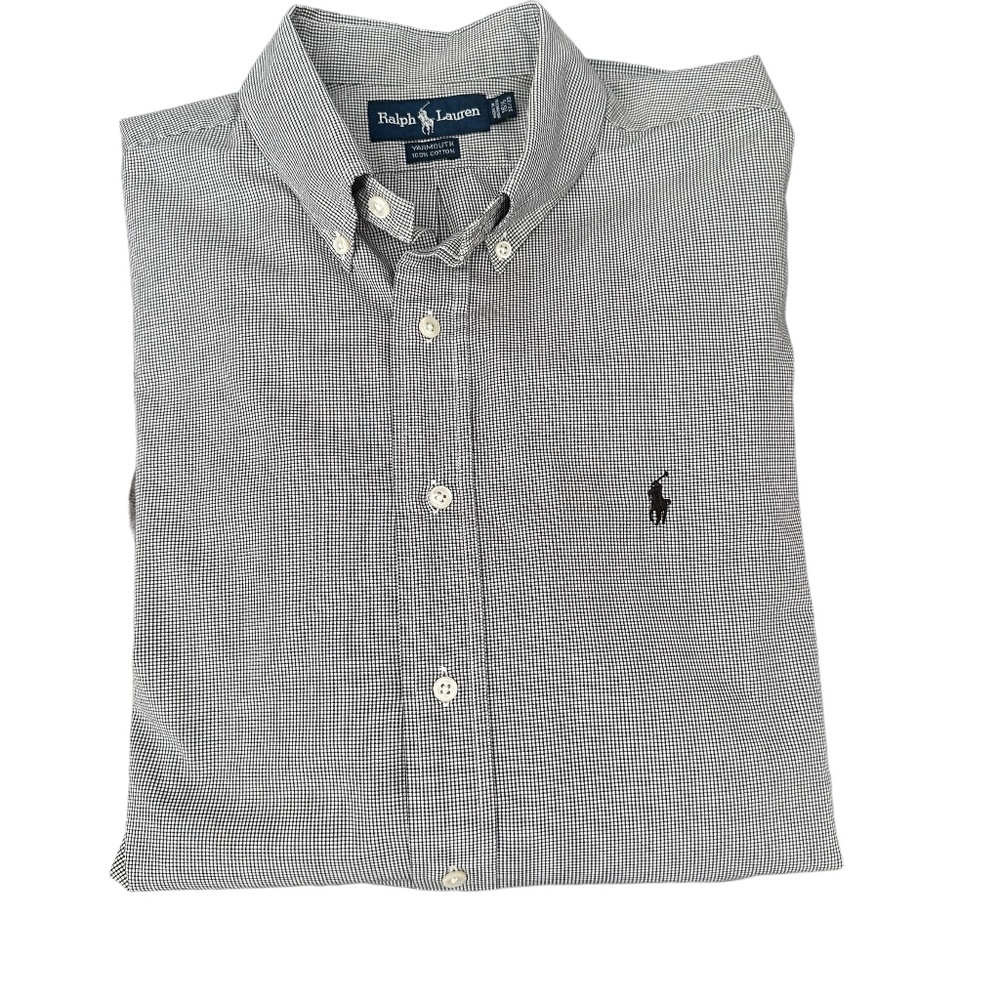 Ralph Lauren Checked Button Up Shirt 16 1/2
